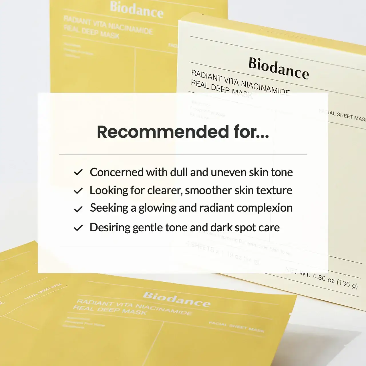 BIODANCE Radiant Vita Niacinamide Real Deep Mask product image