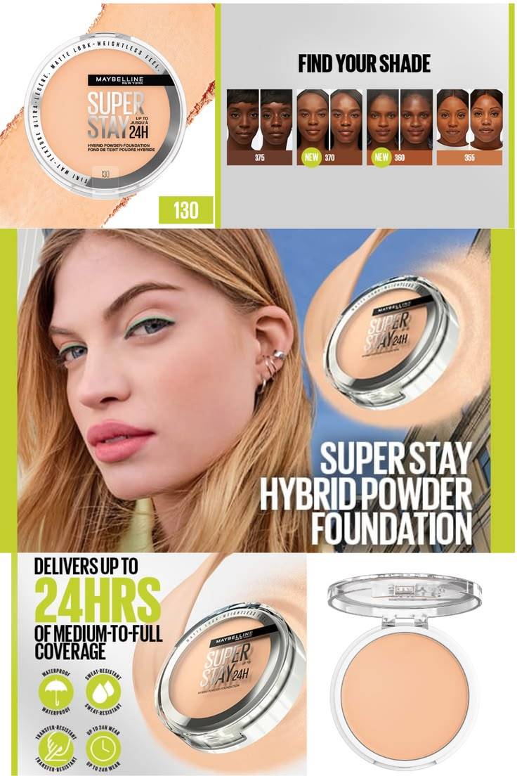 Maybelline Super Stay Full Coverage Powder Foundation Honey 320 product image