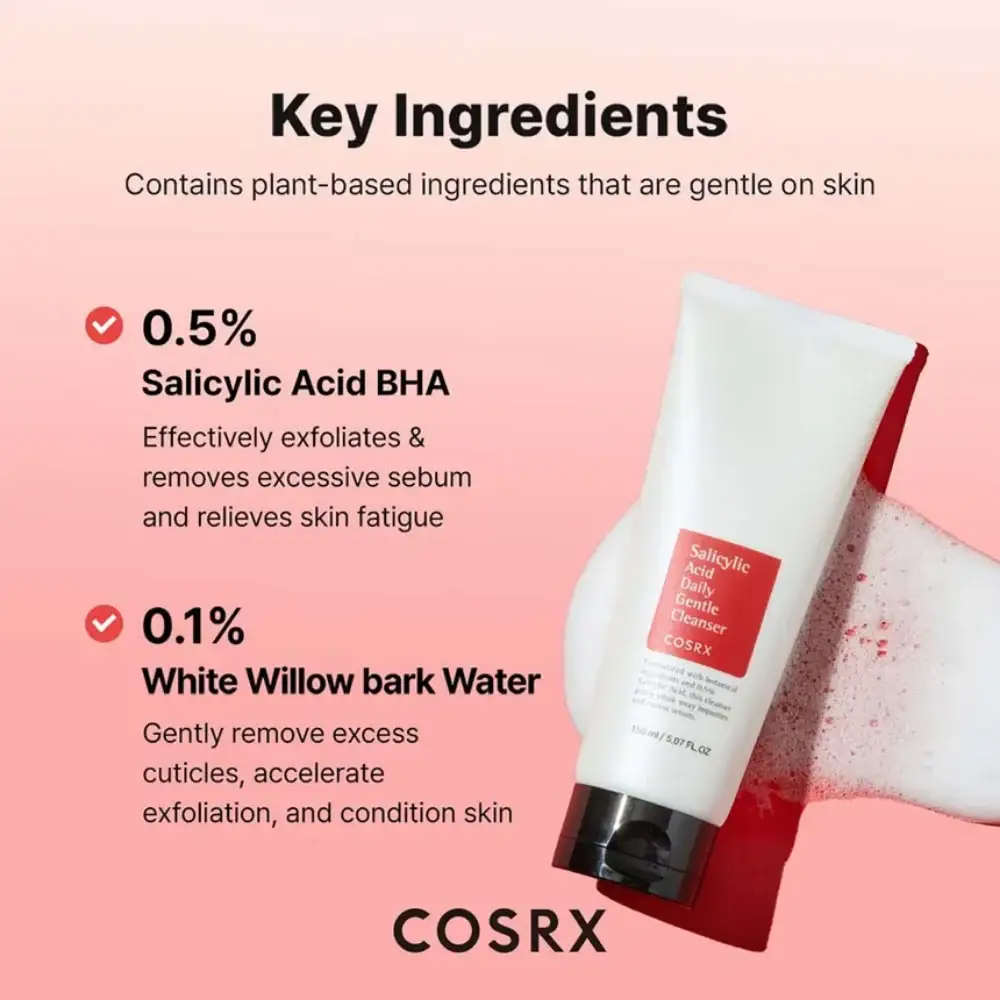 COSRX Salicylic Acid Daily Gentle Cleanser 150ml & THE FACE SHOP The Therapy Vegan Moisture Blending Cream 60 ML product image