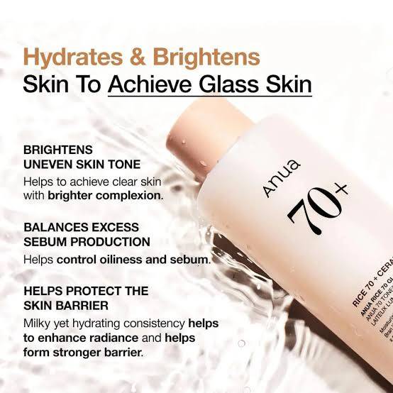 Anua Rice 70 Glow Milky Toner 250ml product image