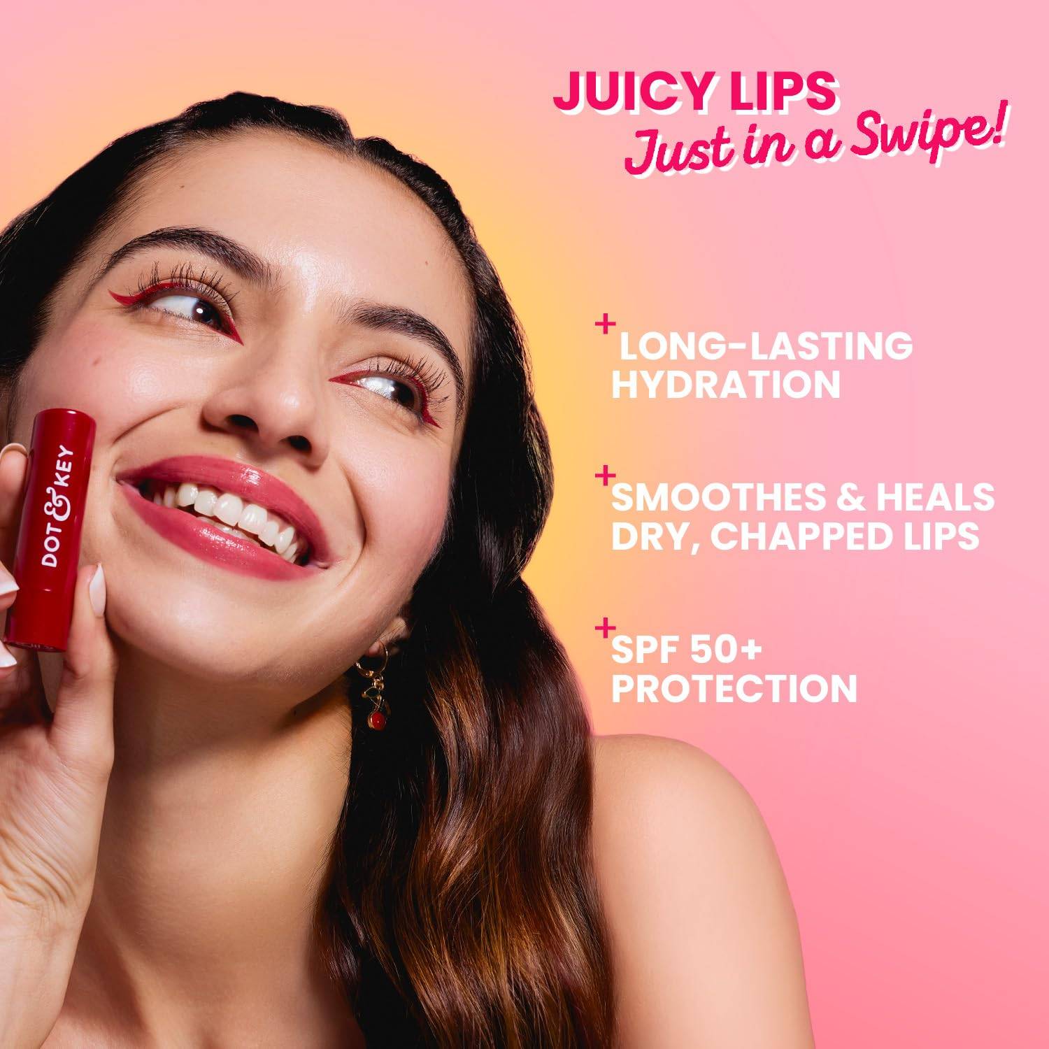 Dot & Key Barrier Repair Hydrating Lip Balm SPF 50+ 4.5g - Cherry Crimson Tinted product image