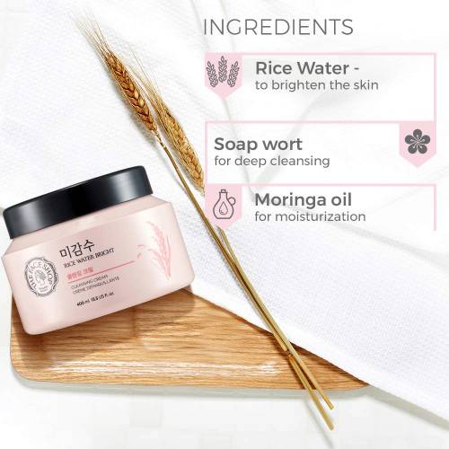 The Face Shop Rice Water Bright Cleansing Cream 400ml product image