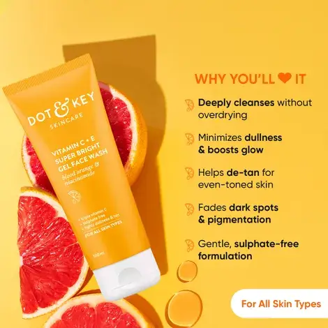 DOT & KEY Vitamin C + E Super Bright Gel Face Wash 100ml product image