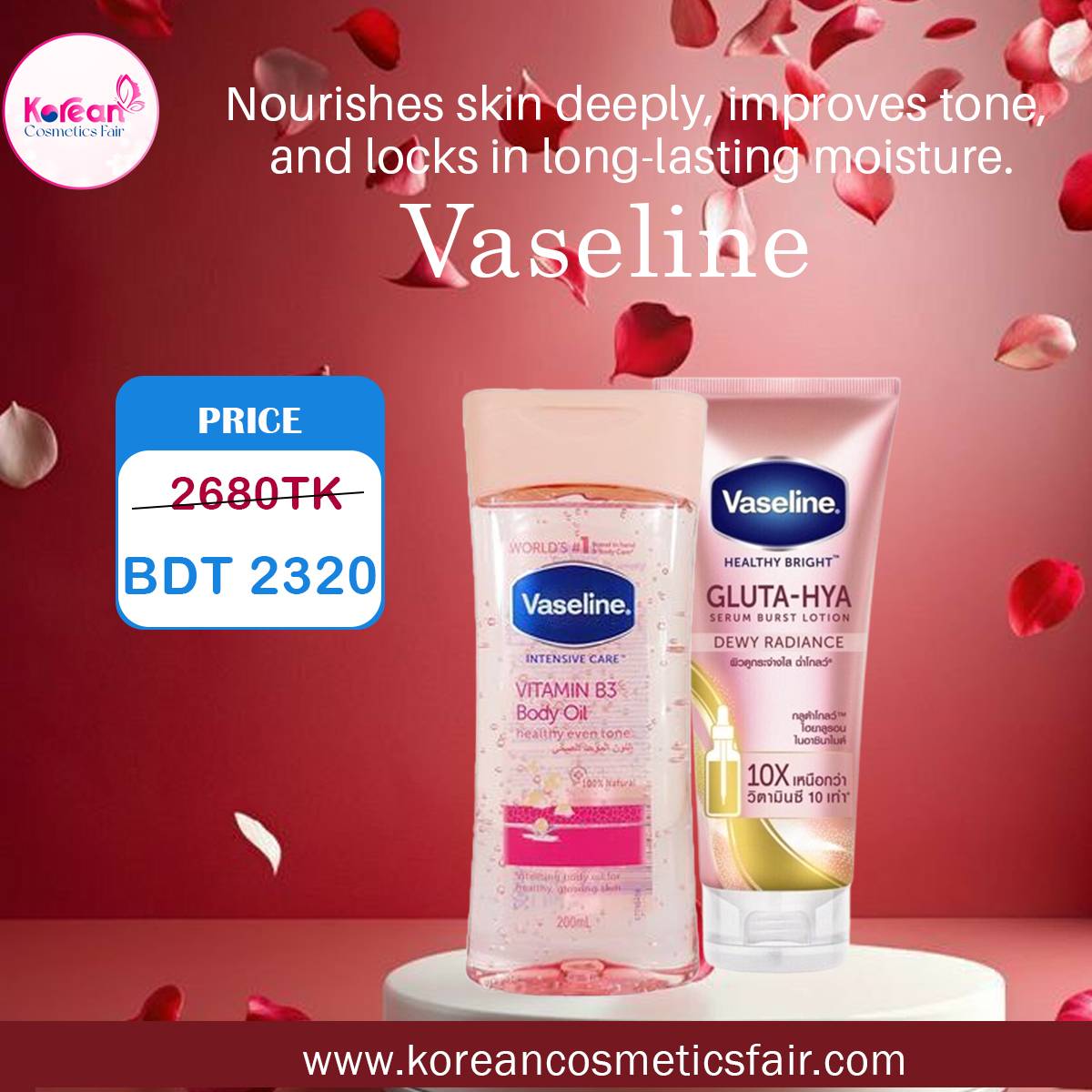 Vaseline Healthy Bright Gluta-Hya Set